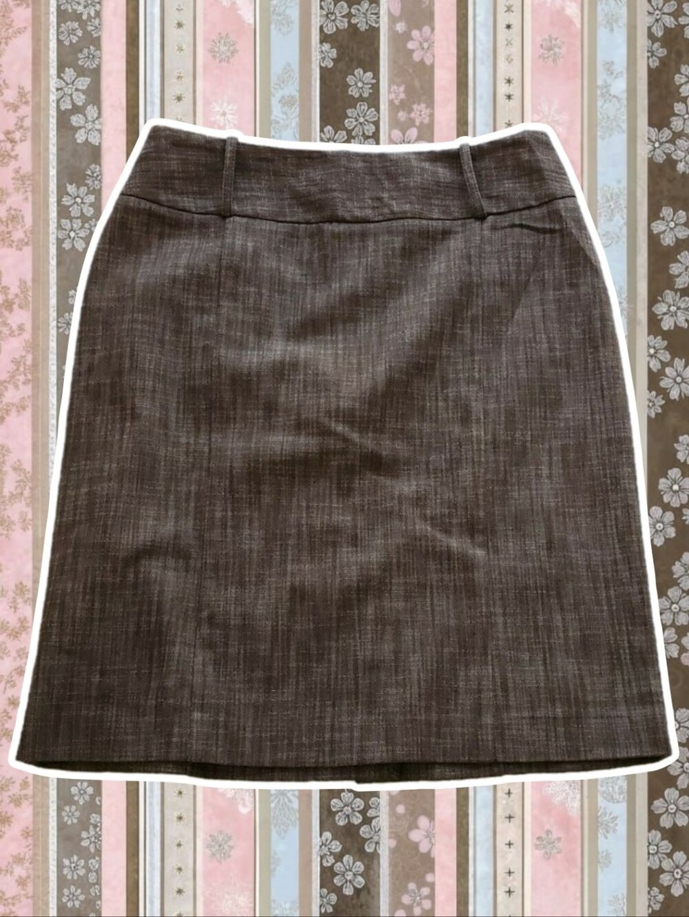 Larry Levine Size 10 Chocolate Brown Pencil Skirt